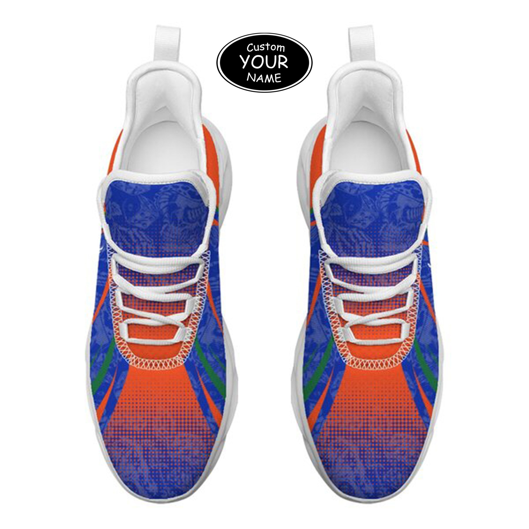 Max Sowl-25-yy-Gainesville-7-6, Personalized Florida Gators Custom Max Sowl Shoes, Personalized Skull Sport Footwear, Custom Color-Blocked Running Shoes