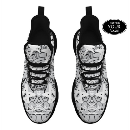 Max Sowl-25-yy-Las Vegas-20-8, Personalized Las Vegas Sneakers, Custom Breathable Walking Shoes, Patriotic Running Shoes