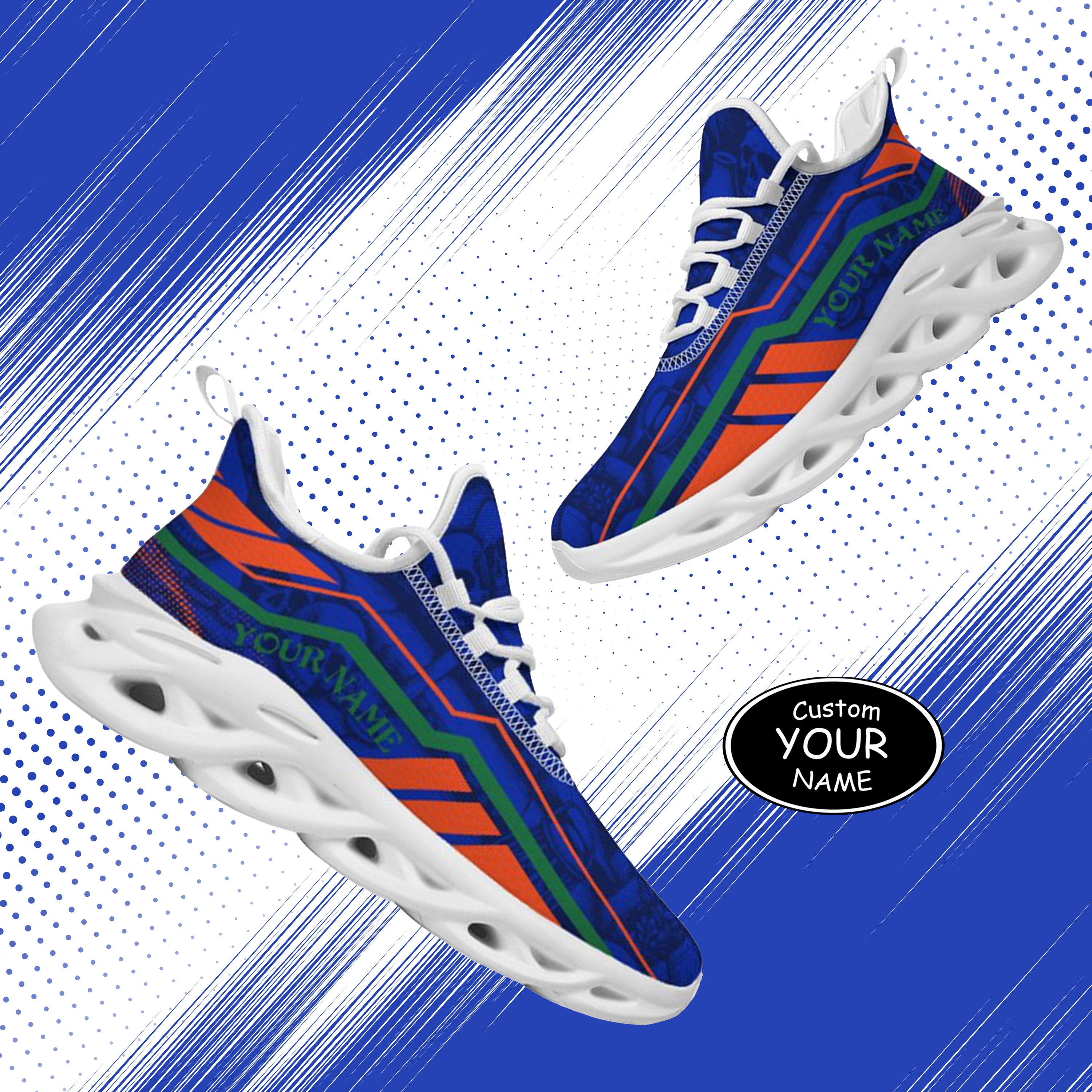 Personalized Florida Gators Custom Max Sowl Shoes, Patriotic Running Sneakers, Custom Comfortable Walking Shoes