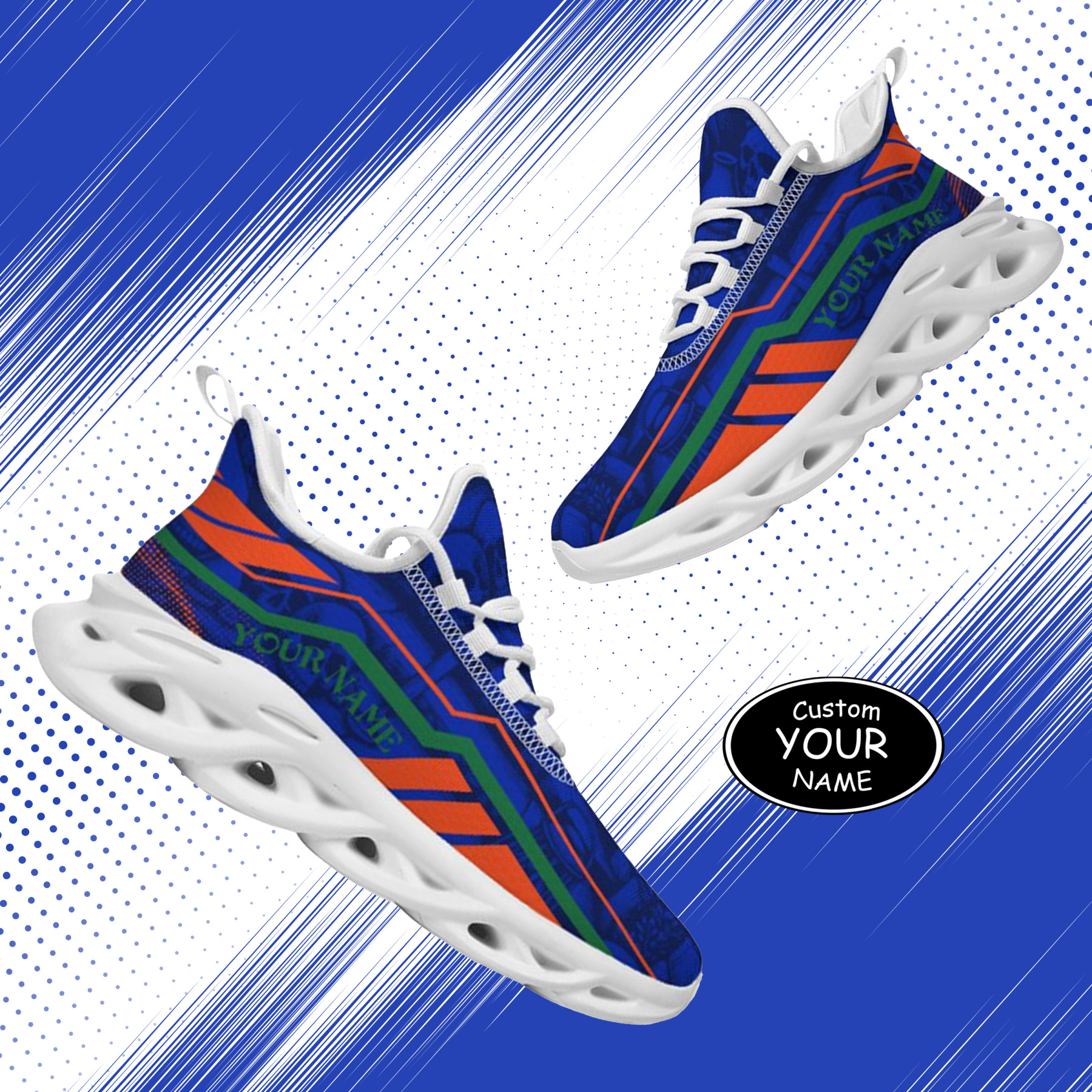 Personalized Florida Gators Custom Max Sowl Shoes, Patriotic Running Sneakers, Custom Comfortable Walking Shoes