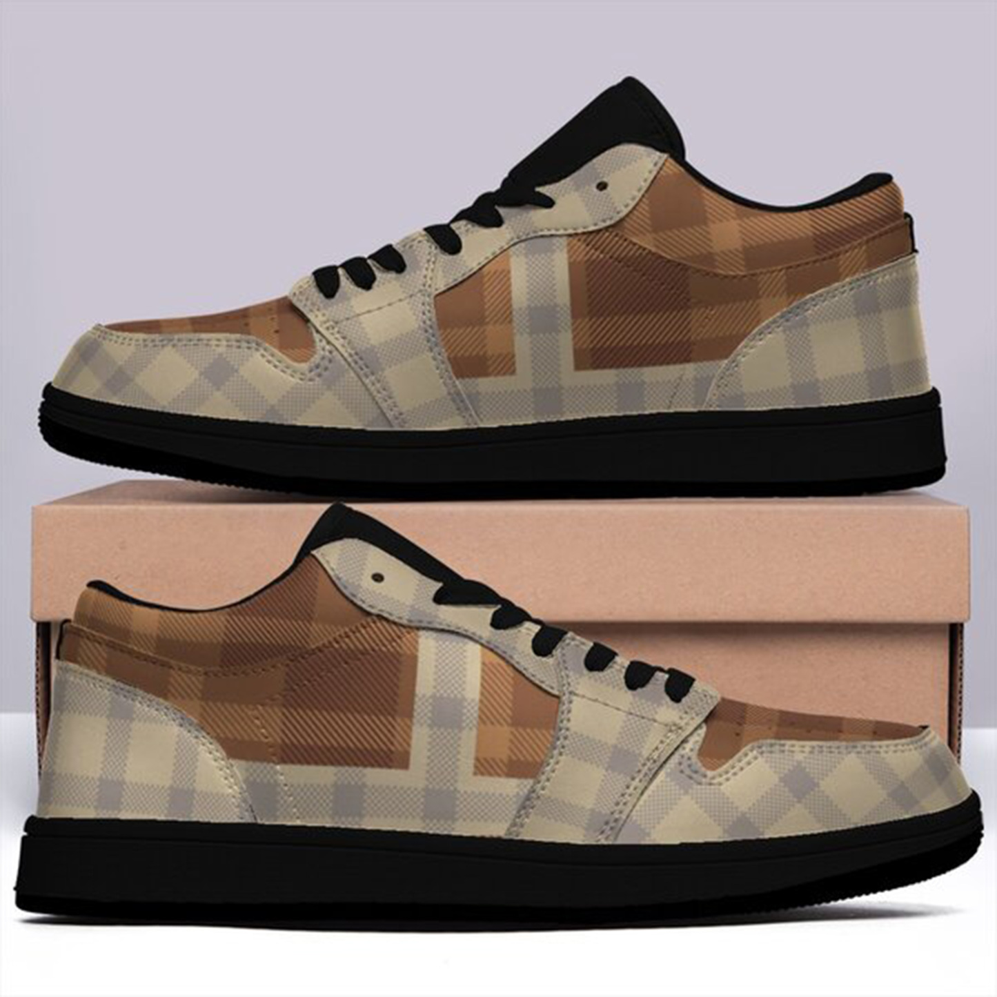 Jordan 1-25-yy-Quiet Luxe-8, Personalized Light Luxury Vintage Sneakers, Custom Patchwork Design, Light Breathable, Casual Walking Shoes, Fashion Sneakers