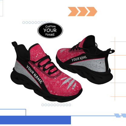 Max Sowl-25-yy-Columbus-3-2, Personalized Ohio State Buckeyes Custom Max Sowl Shoes, Patriotic Running Sneakers, Custom Comfortable Walking Shoes