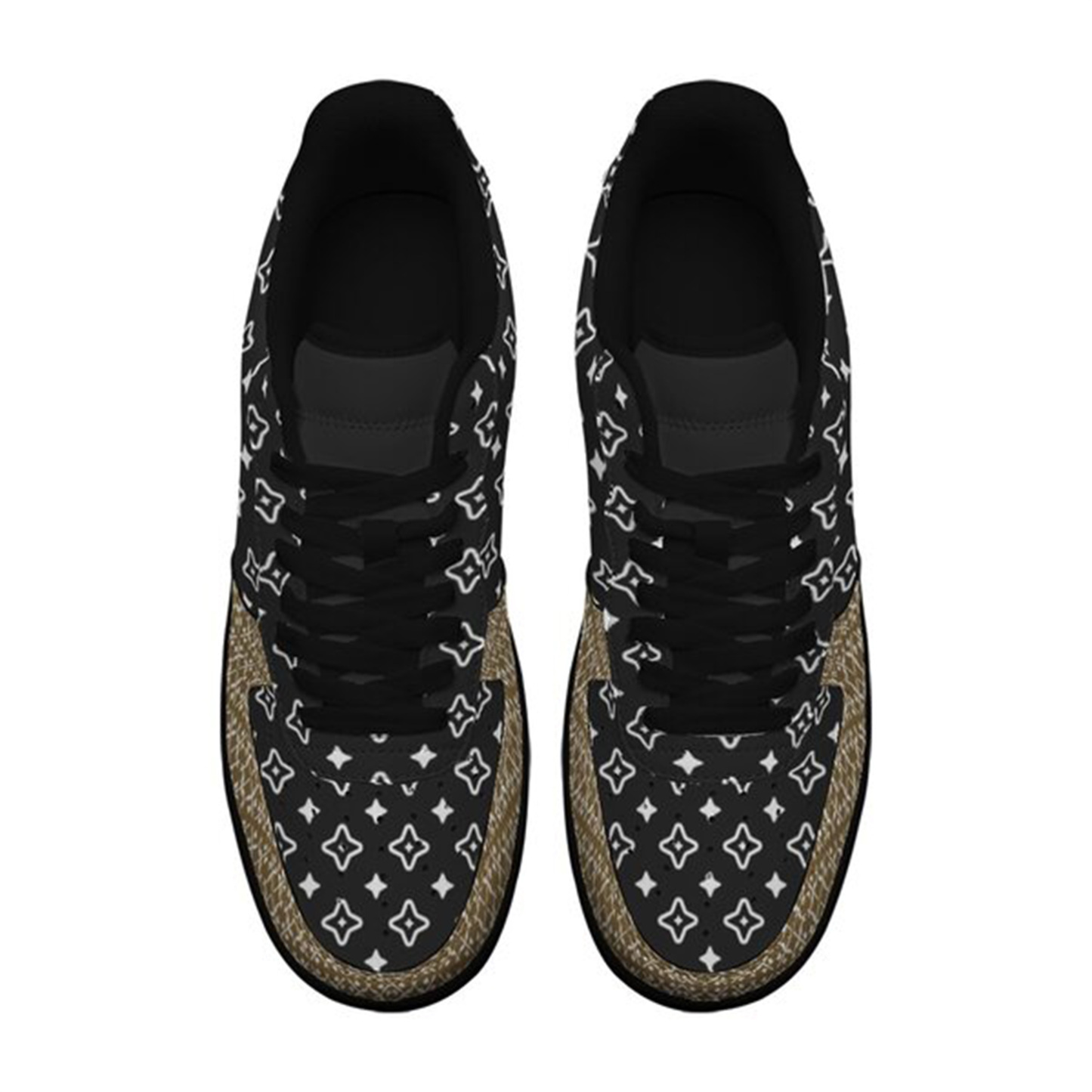 Air Force 1-25-yy-Quiet Luxe-4, Personalized Light Luxury Vintage Sneakers, Breathable Running Shoes, Printed Luxury-inspired Design, Anti-Slip Athletic Shoes, Lightweight Walking Sneakers
