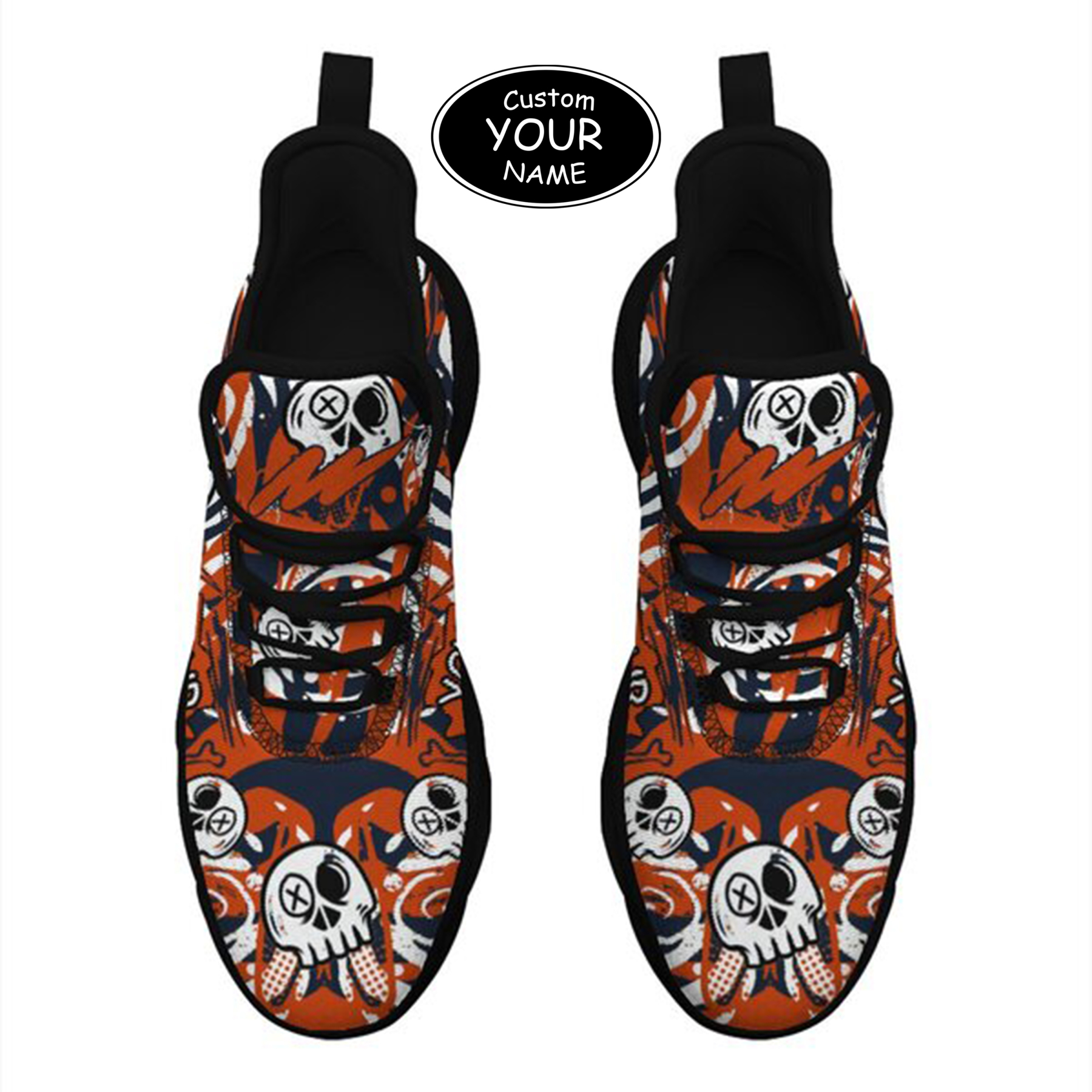 Max Sowl-25-cy-Chicago-7-7, Personalized Chicago Sneakers, Custom Breathable Walking Shoes, Patriotic Running Shoes