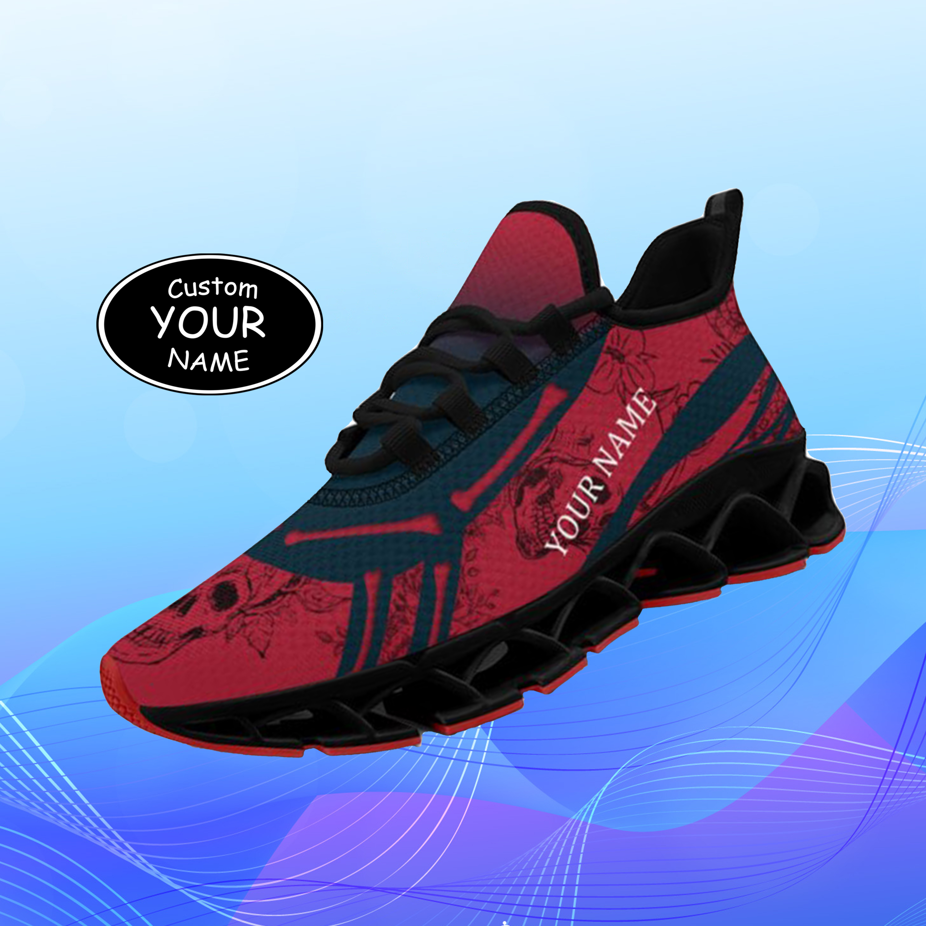 Personalized New York Sneakers, Custom Breathable Walking Shoes, Patri