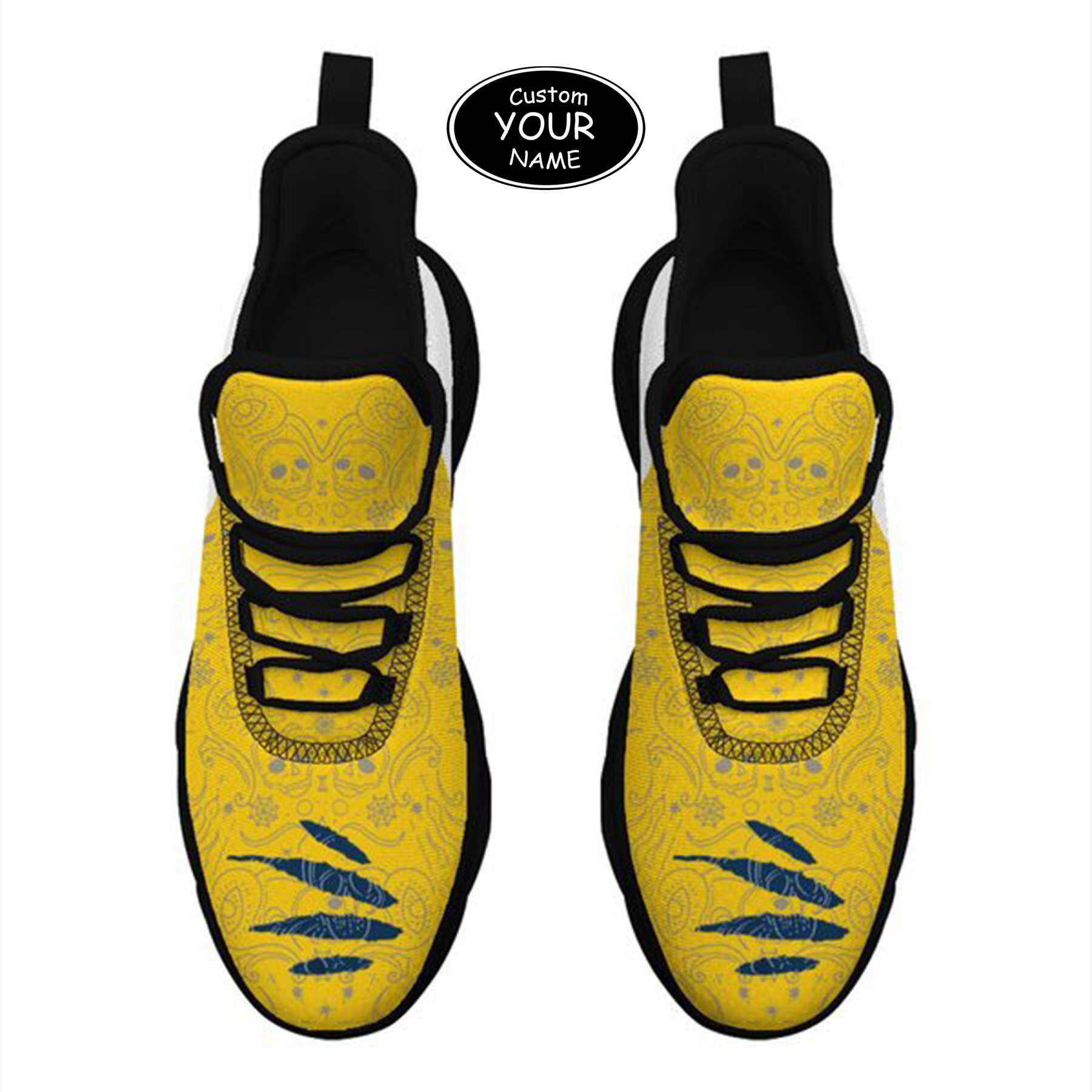 Max Sowl-25-yy-Ann Arbor-14-2, Personalized Michigan Wolverines Custom Max Sowl Shoes, Patriotic Running Sneakers, Custom Comfortable Walking Shoes