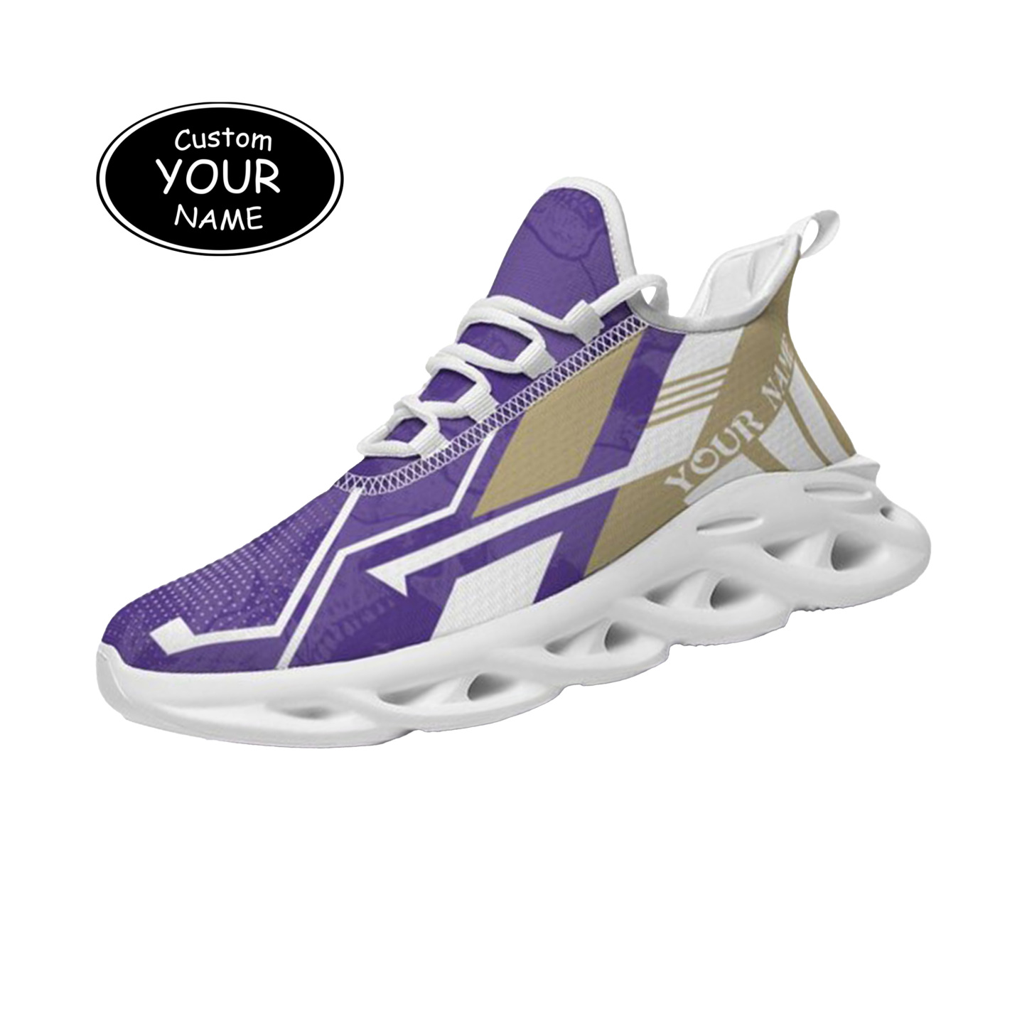 Max Sowl-25-yy-Seattle-13-5, Personalized Washington Huskies Custom Max Sowl Shoes, Personalized Skull Sport Footwear, Custom Color-Blocked Running Shoes