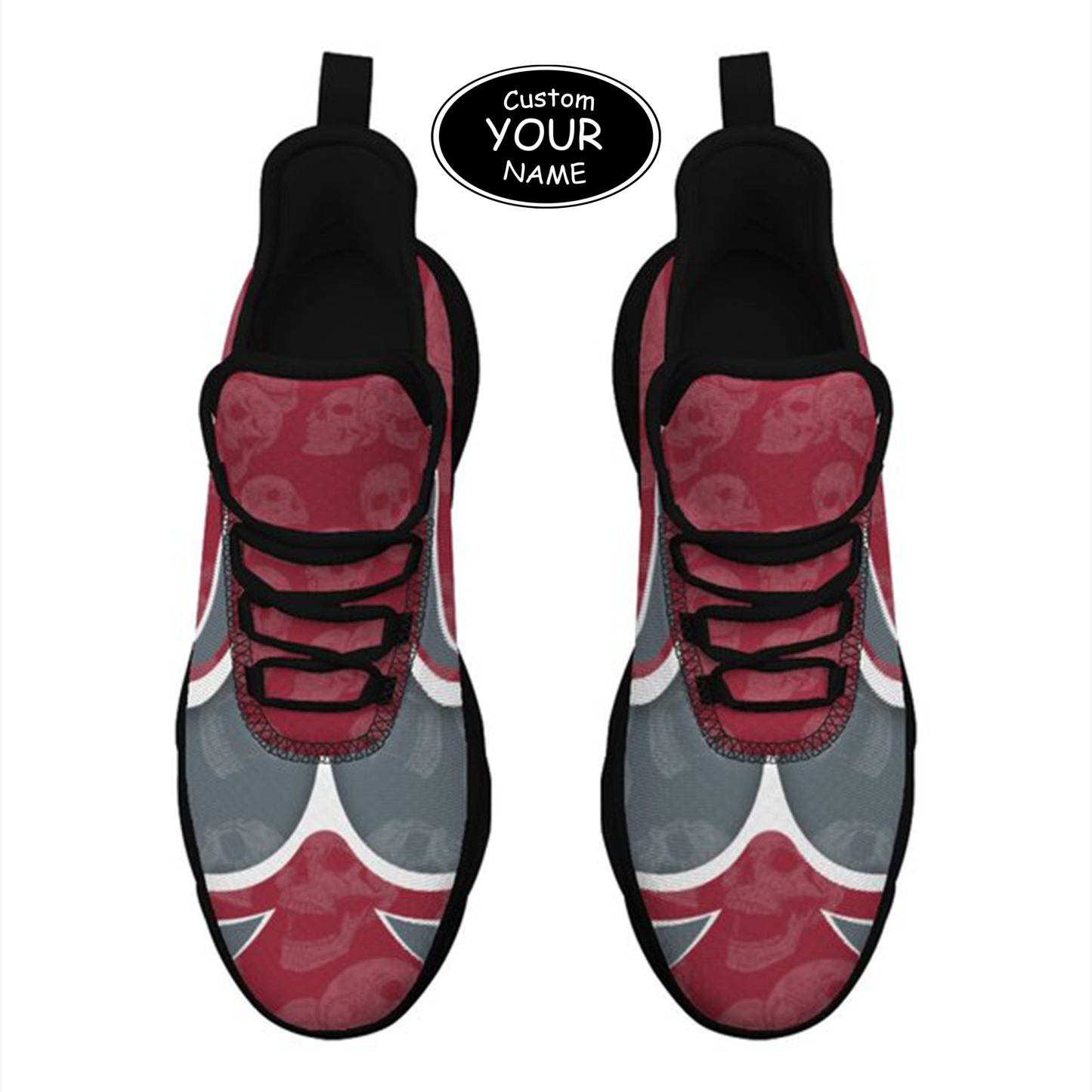 Max Sowl-25-cy-Pullman-10-5, Personalized Washington State Cougars Custom Max Sowl Shoes, Personalized Skull Sport Footwear, Custom Color-Blocked Running Shoes