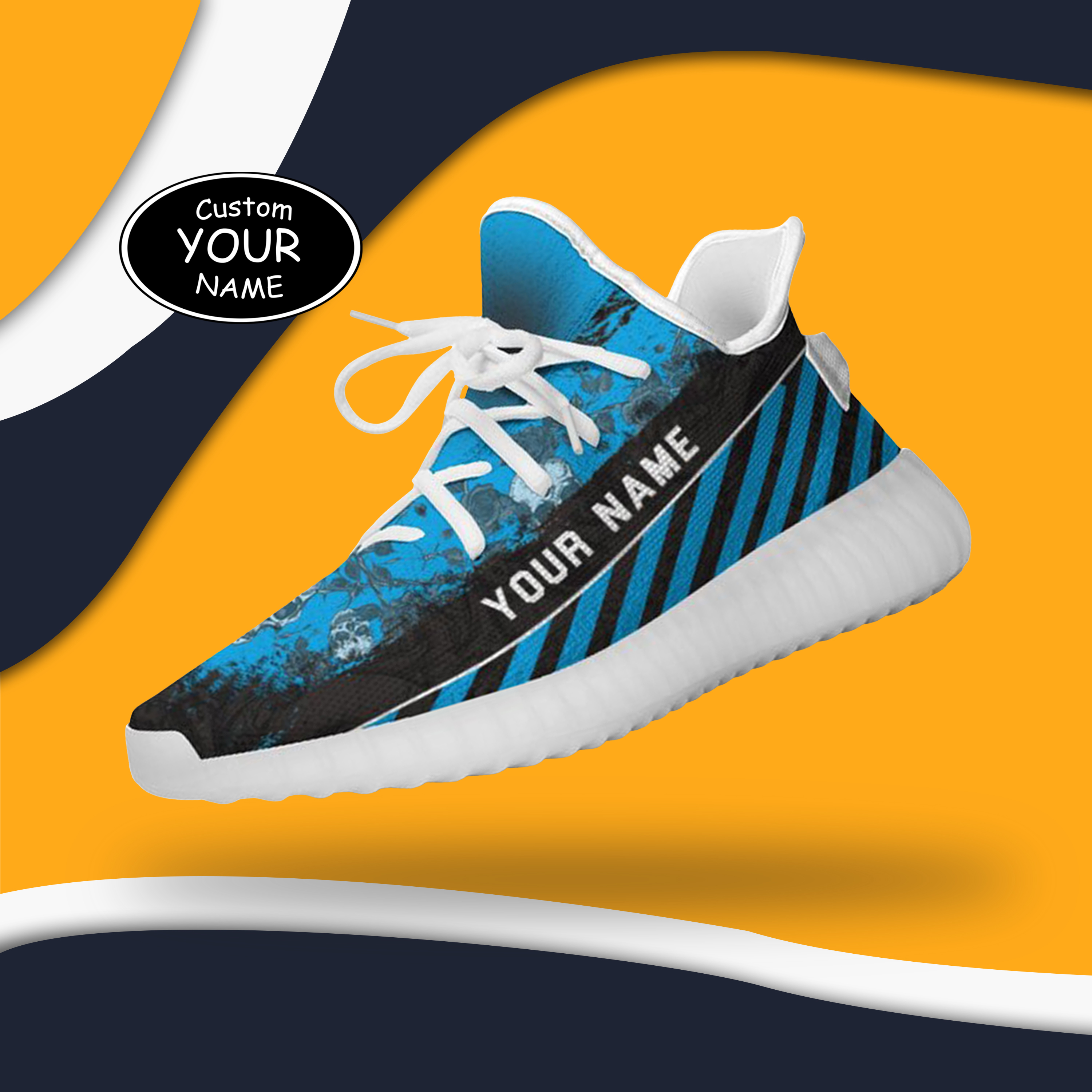 SH051-25-cy-Carolina-5-2，Personalized  Carolina Sneakers, Custom Breathable Walking Shoes, Patriotic Running Shoes