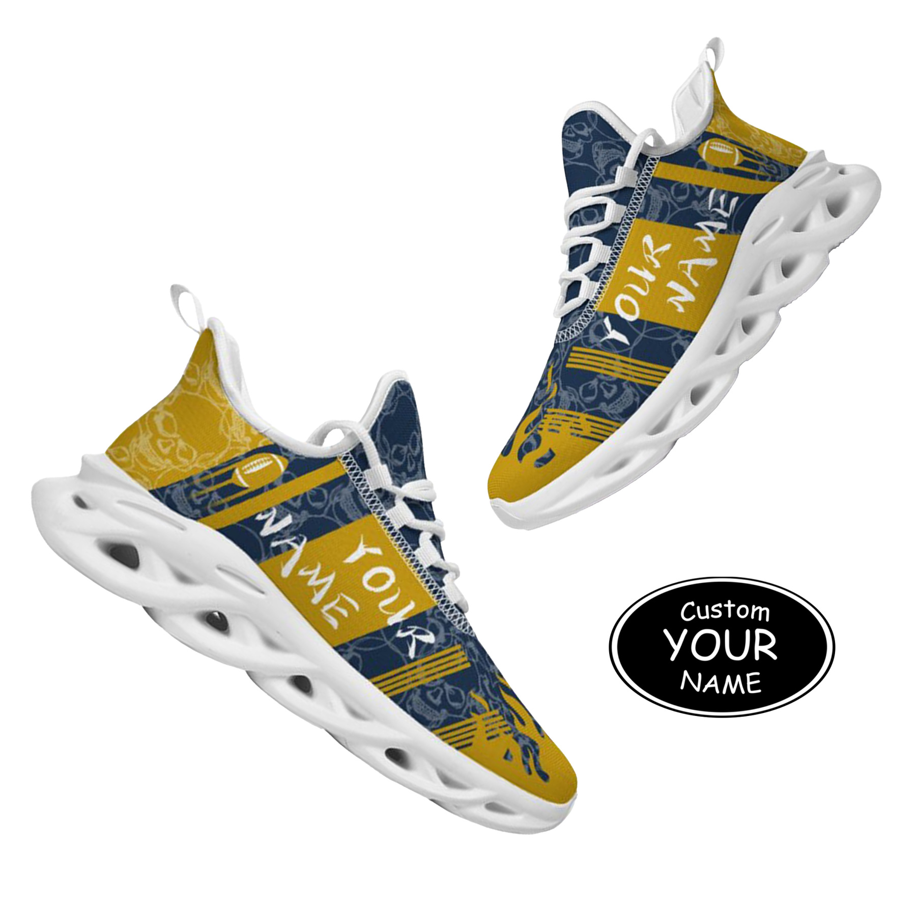 Max Sowl-25-yy-South Bend-5-3, Personalized Notre Dame Fighting Irish Custom Max Sowl Shoes, Patriotic Running Sneakers, Custom Comfortable Walking Shoes