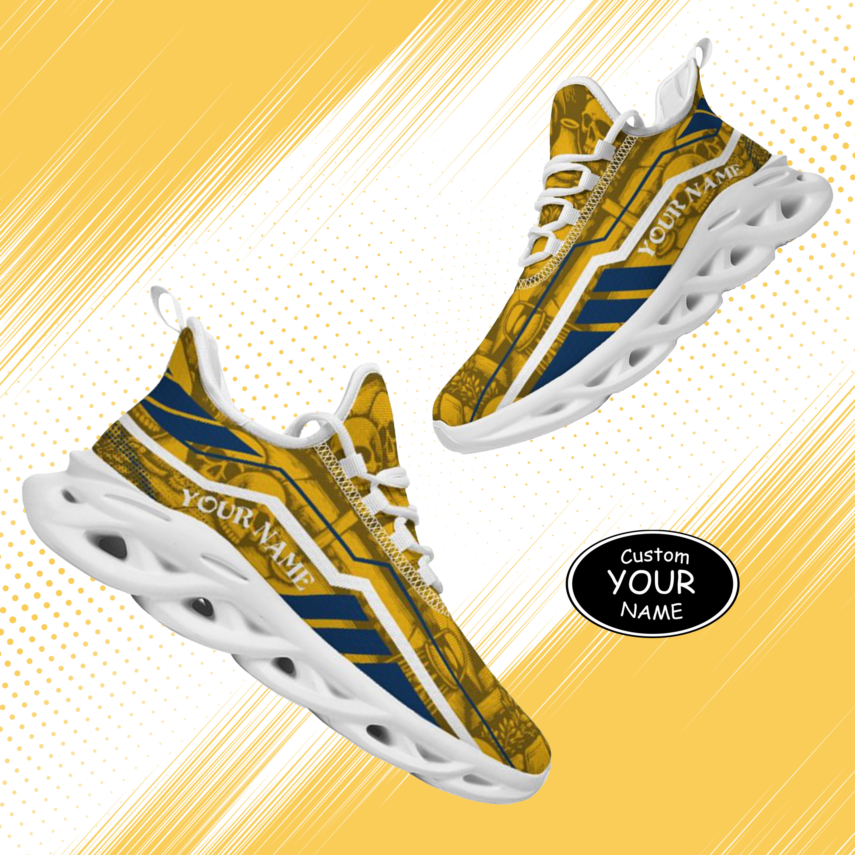 Personalized West Virginia Mountaineers Custom Max Sowl Shoes, Patriotic Running Sneakers, Custom Comfortable Walking Shoes
