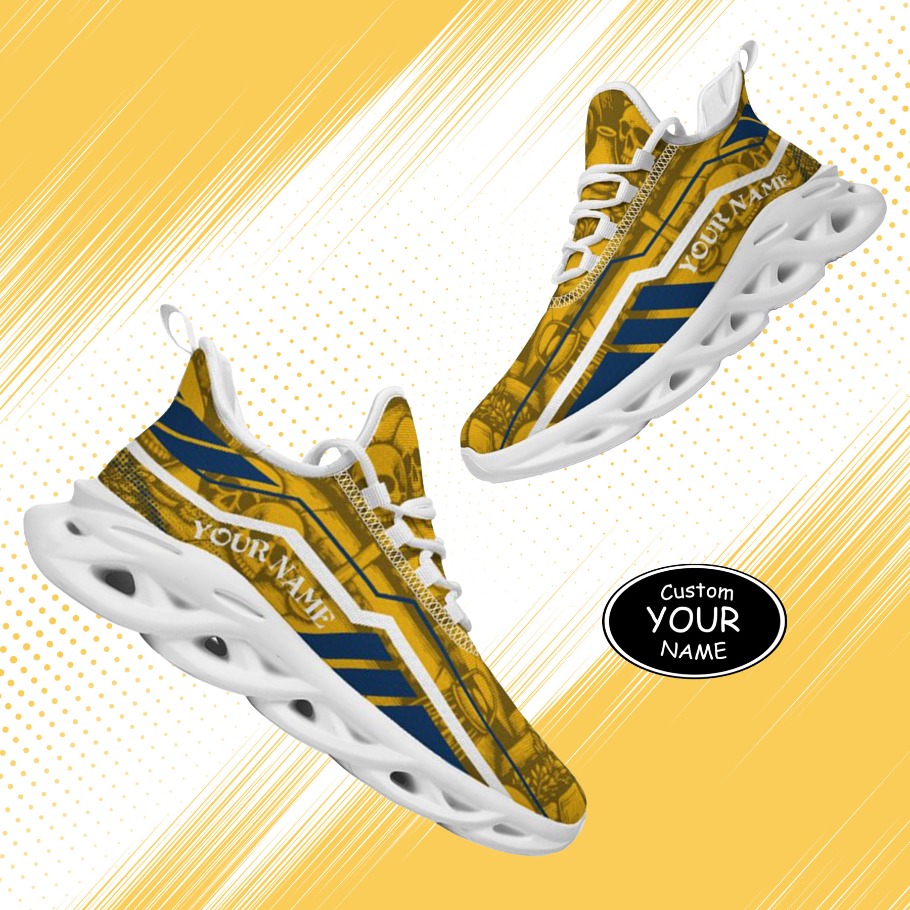 Personalized West Virginia Mountaineers Custom Max Sowl Shoes, Patriotic Running Sneakers, Custom Comfortable Walking Shoes