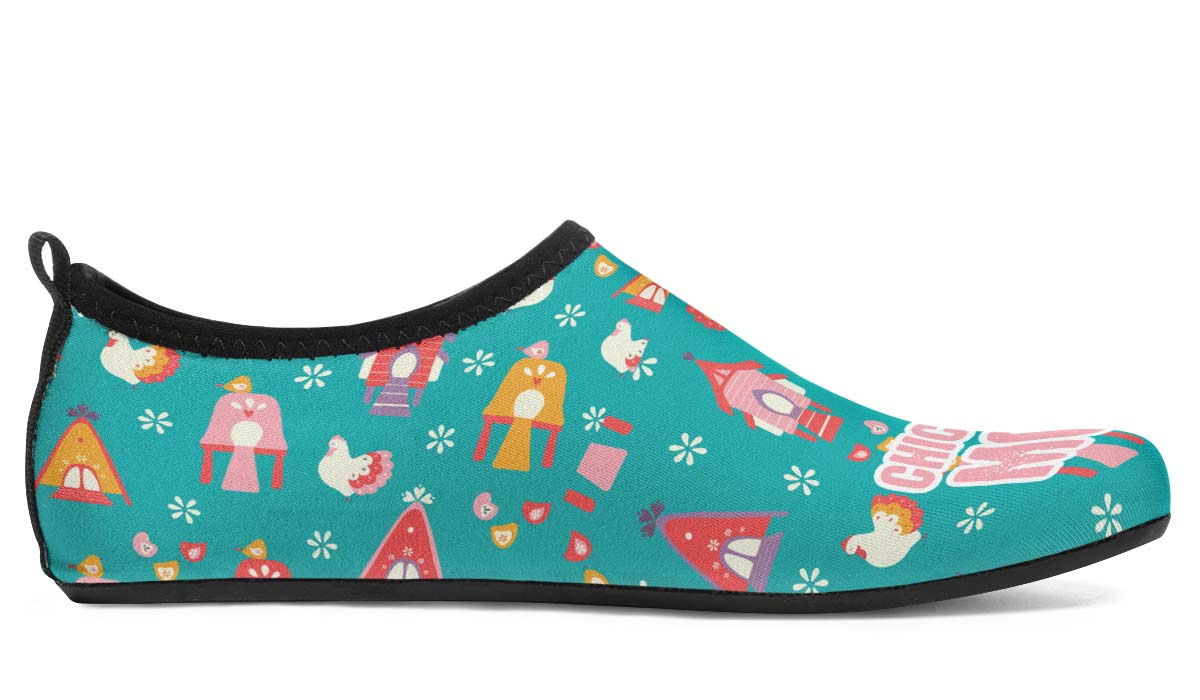 Chicken Mom Aqua Barefoot Shoes