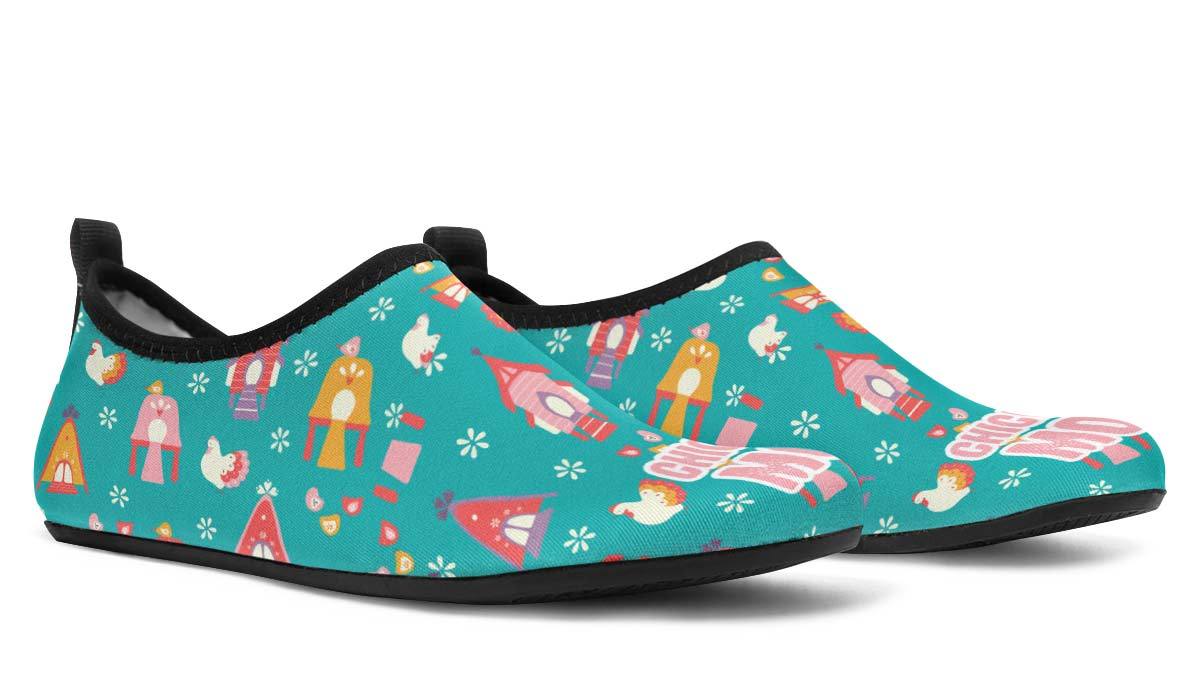Chicken Mom Aqua Barefoot Shoes