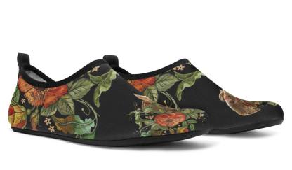 Embroidery Horse Aqua Barefoot Shoes