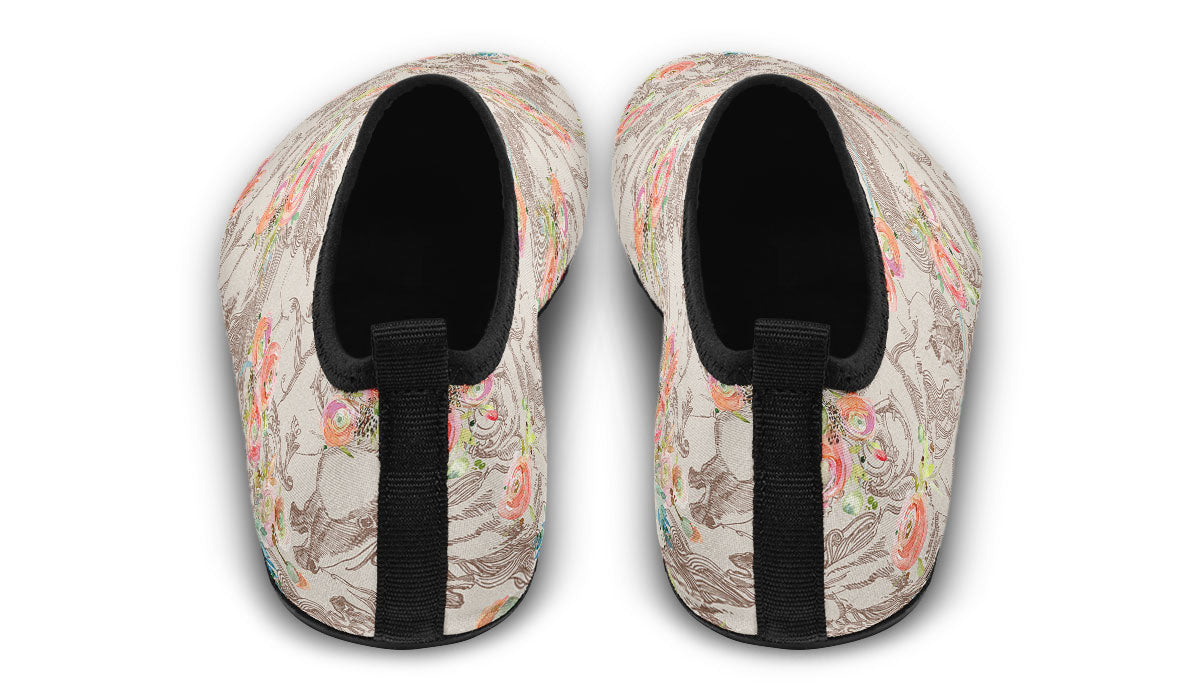 Floral Horse Aqua Barefoot Shoes