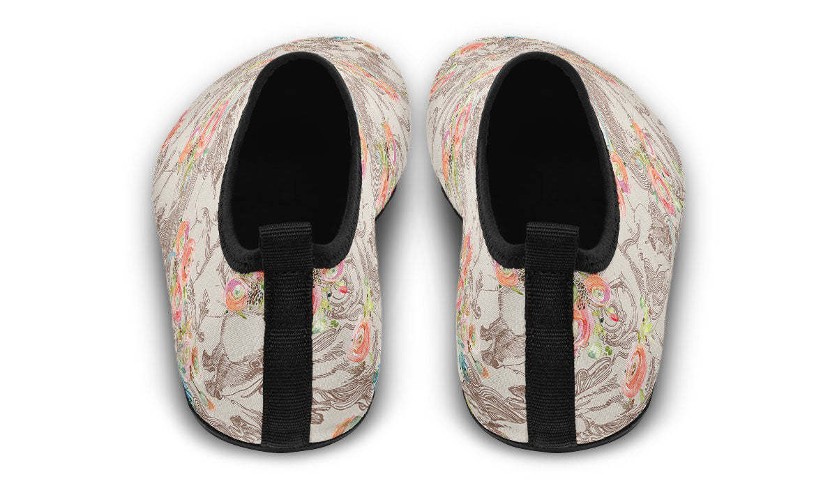 Floral Horse Aqua Barefoot Shoes