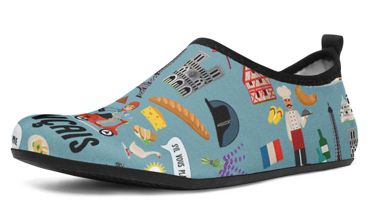 French Teacher Aqua Barefoot Shoes