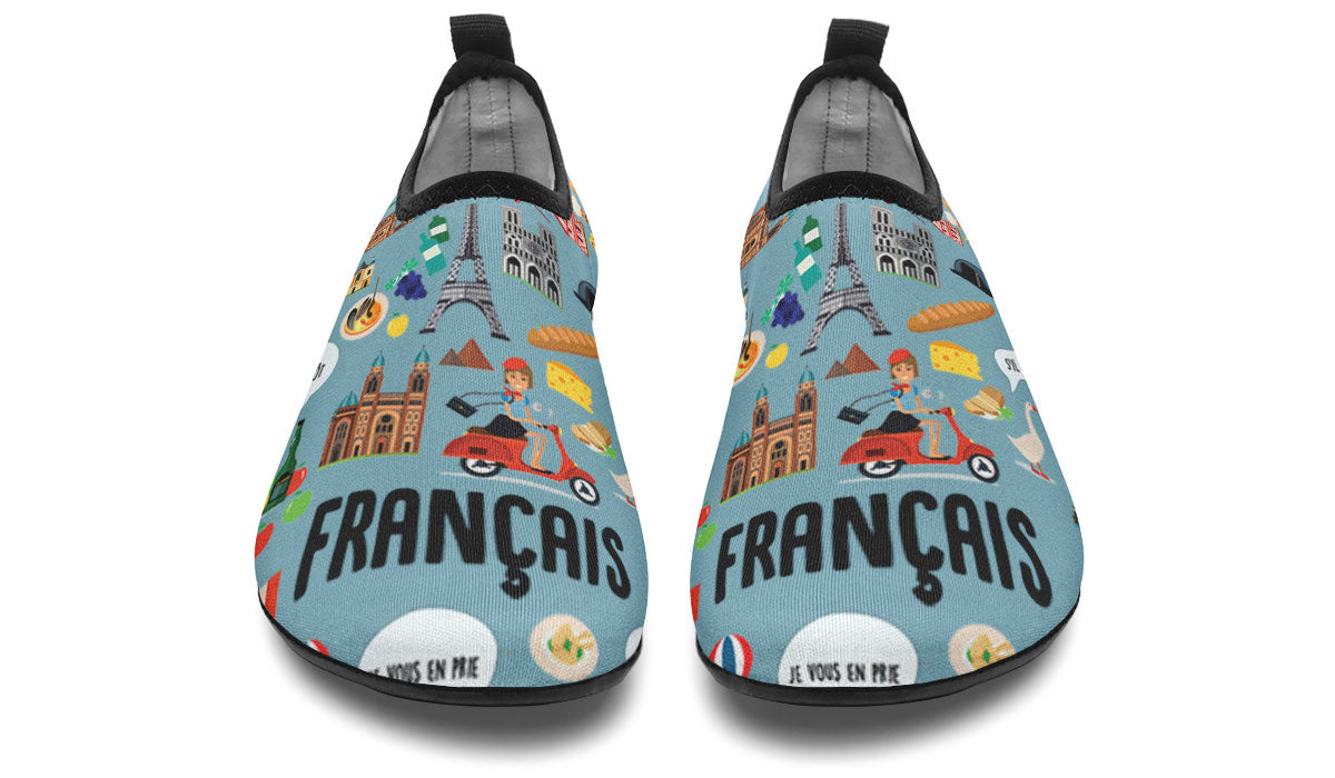 French Teacher Aqua Barefoot Shoes