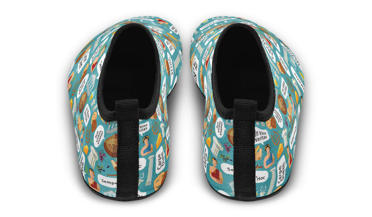 Latin Phrases Aqua Barefoot Shoes