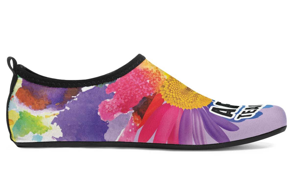 Rainbow Art Teacher Aqua Barefoot Shoes