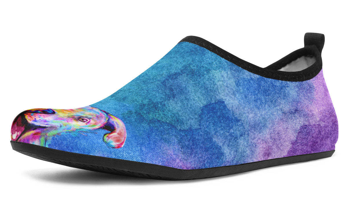 Rainbow Pit Bull Aqua Barefoot Shoes