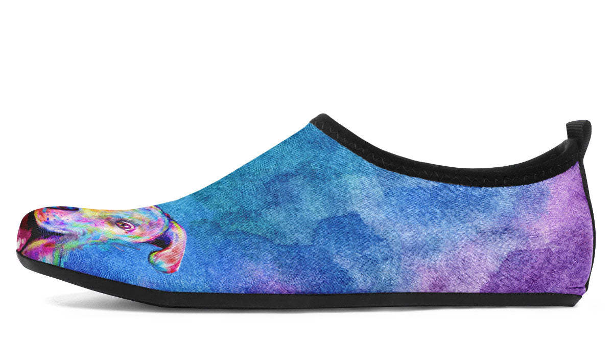 Rainbow Pit Bull Aqua Barefoot Shoes