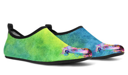 Rainbow Pit Bull Aqua Barefoot Shoes