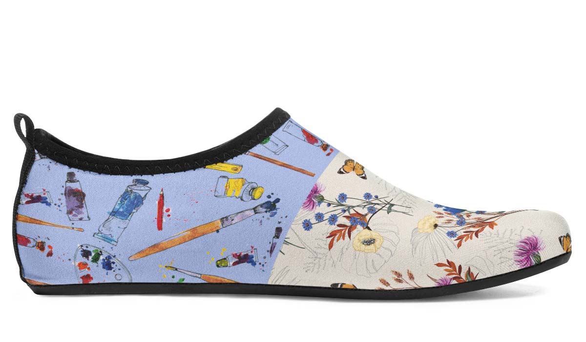 Wildflower Artist Aqua Barefoot Shoes