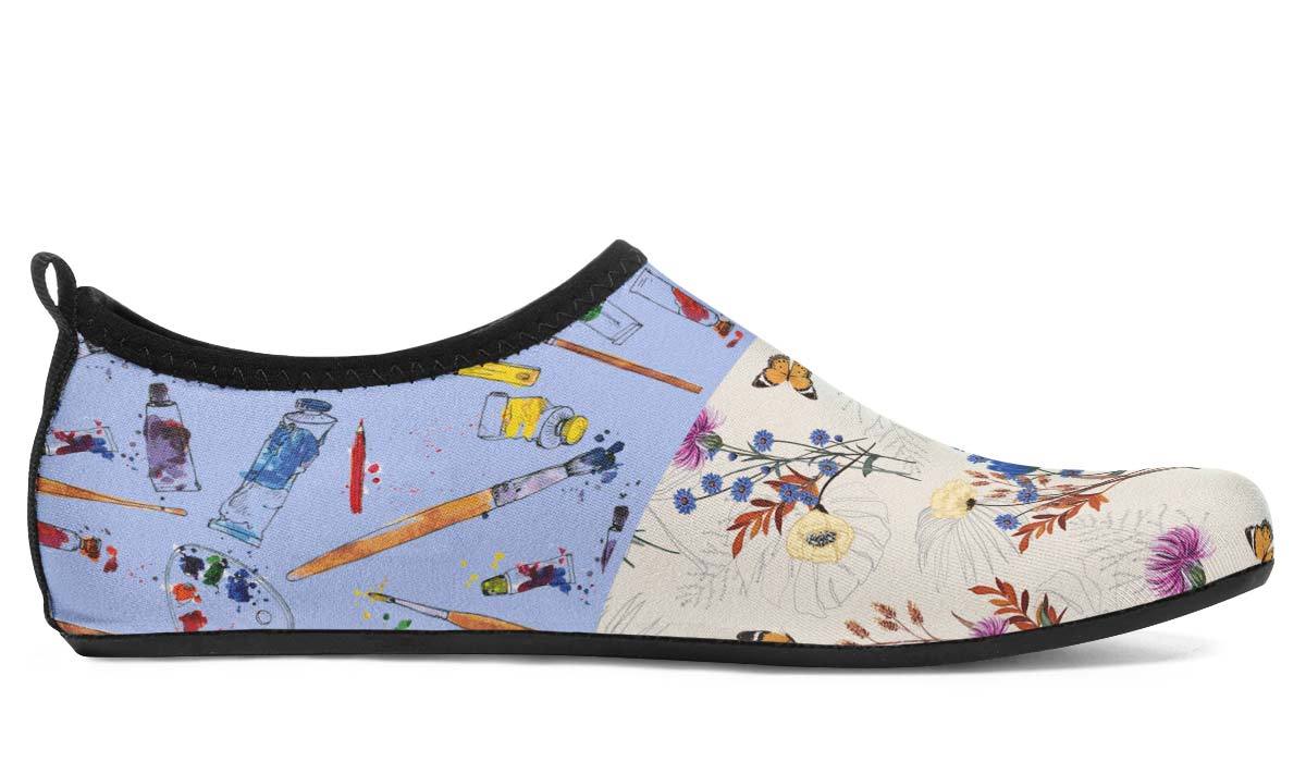 Wildflower Artist Aqua Barefoot Shoes