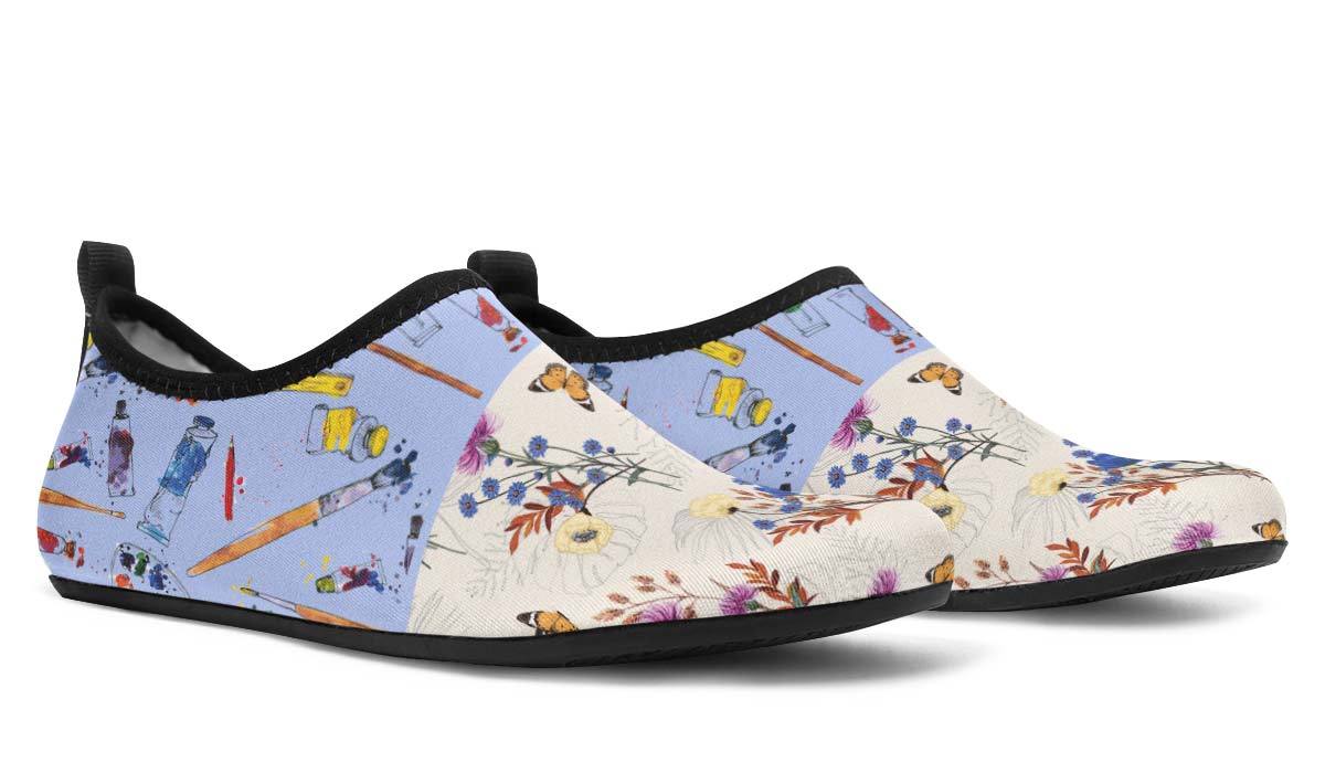 Wildflower Artist Aqua Barefoot Shoes
