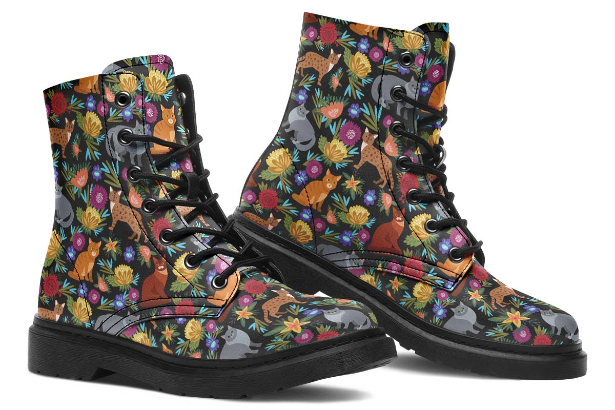 Cat Flower Boots