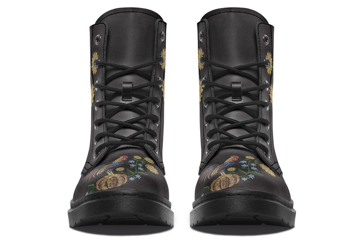 Embroidery Chicken Boots