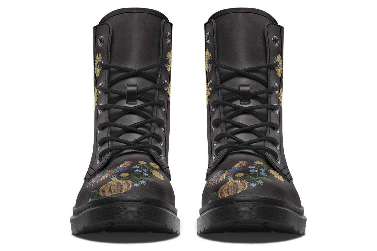 Embroidery Chicken Boots