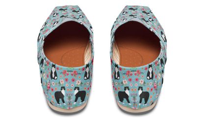 Black & White Cat Flower Casual Shoes