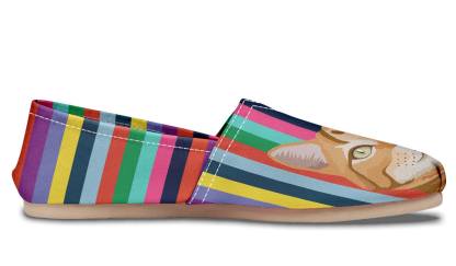 Colorful Tabby Cat Casual Shoes