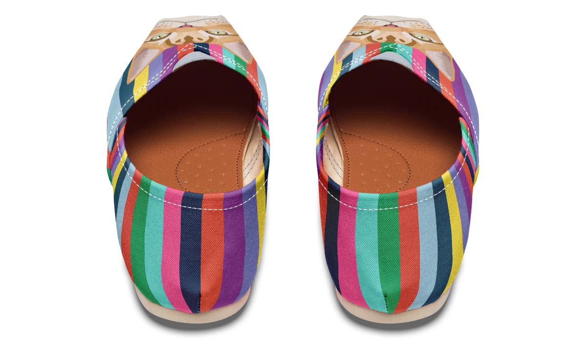 Colorful Tabby Cat Casual Shoes