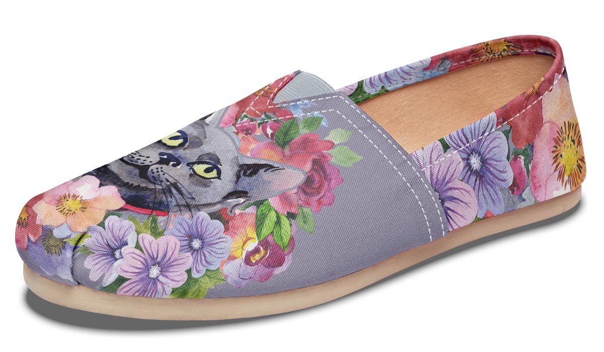 Floral Cat Casual Shoes