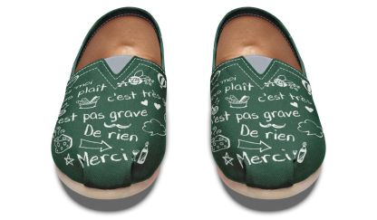 French Chalk Board Casual Shoes
