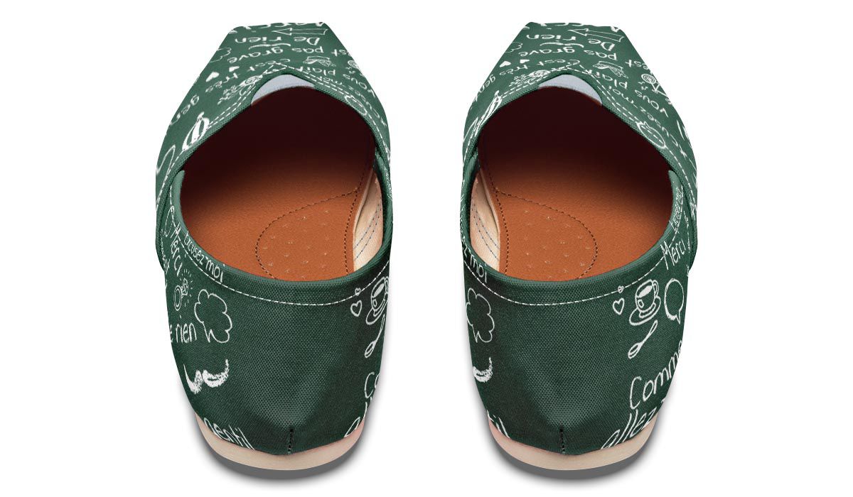 French Chalk Board Casual Shoes