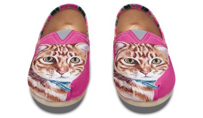 Joyful Tabby Cat Casual Shoes