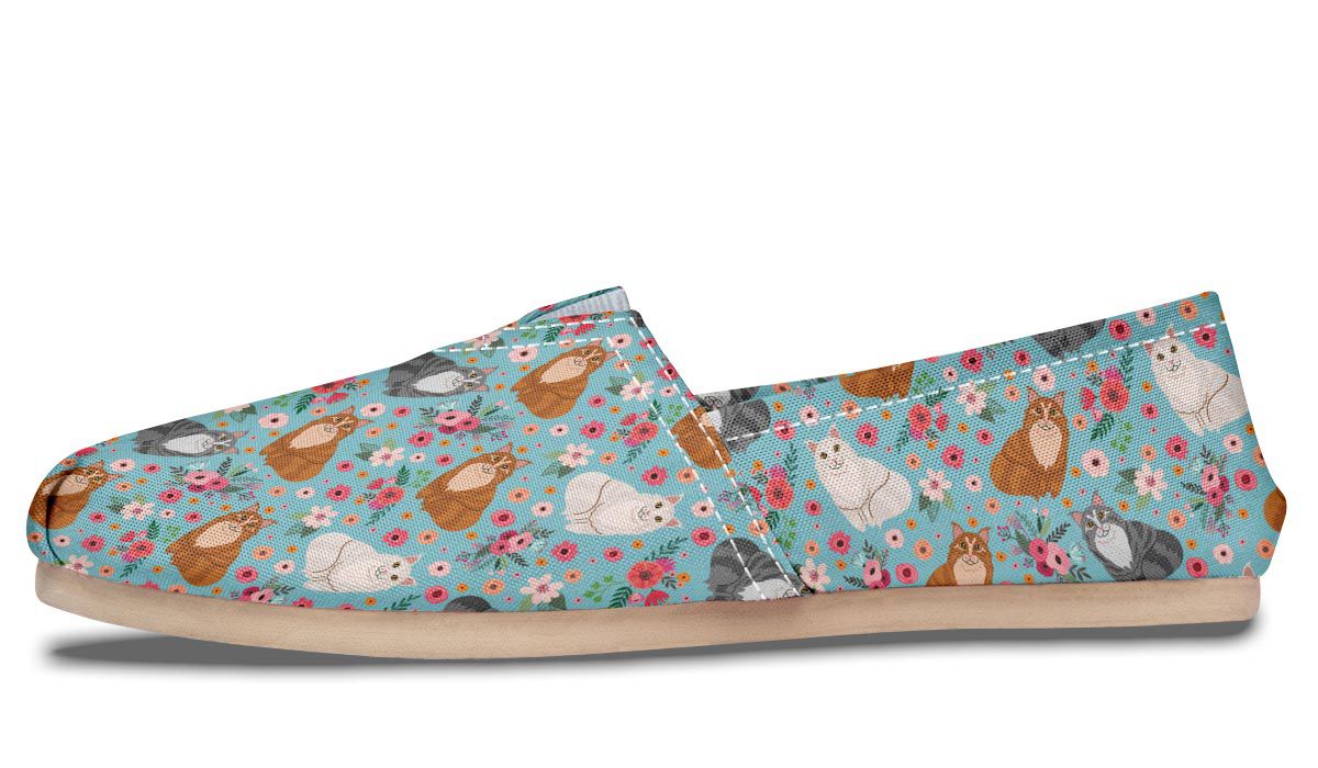 Maine Coon Cat Flower Casual Shoes