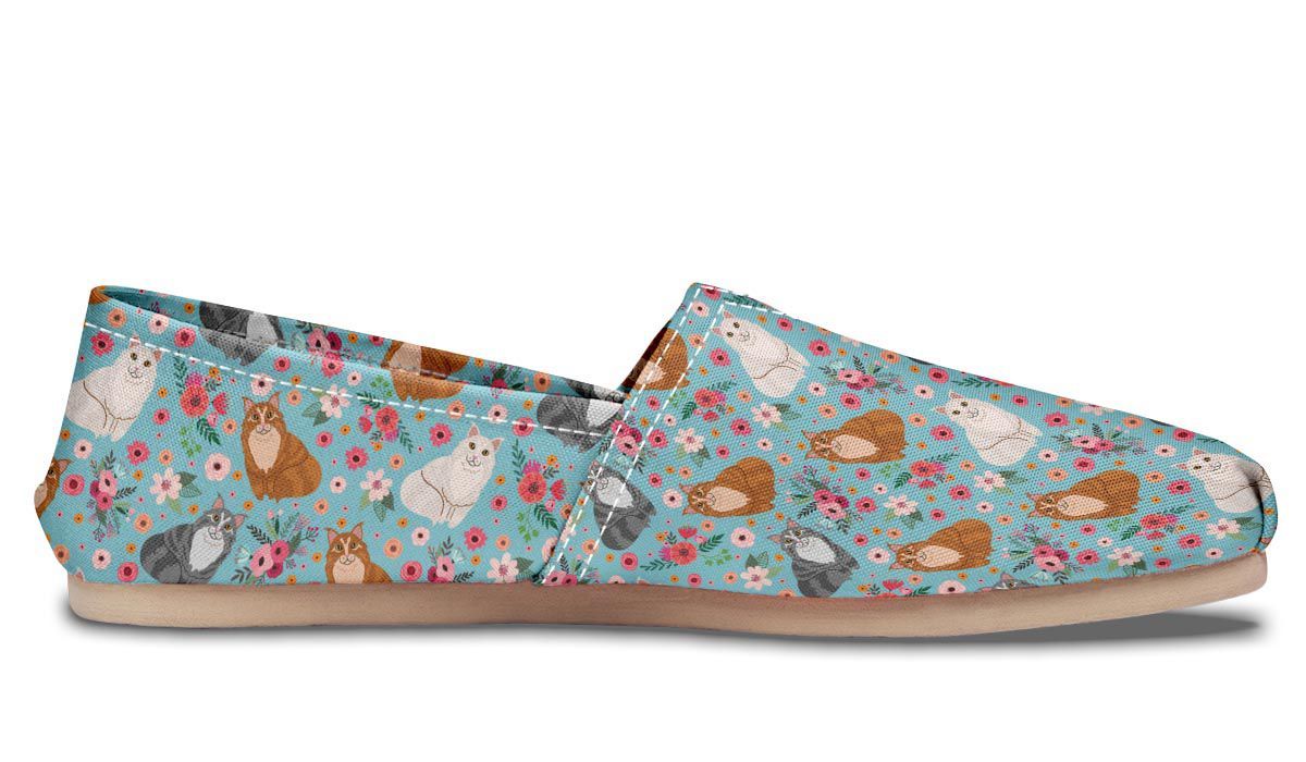 Maine Coon Cat Flower Casual Shoes