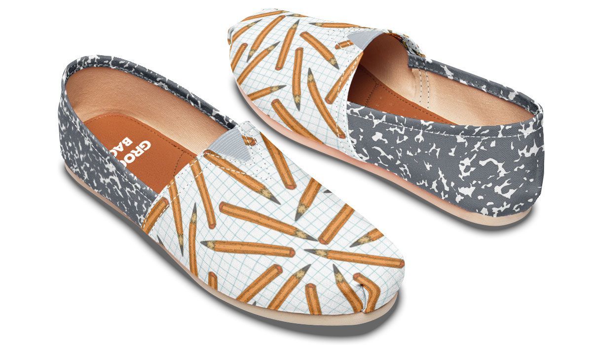 Pencil Composition Notebook Casual Shoes