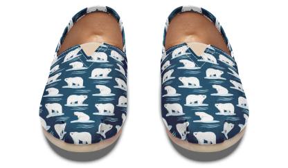 Polar Bear Pattern Casual Shoes