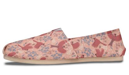 Red Cardinals Pattern Casual Shoes