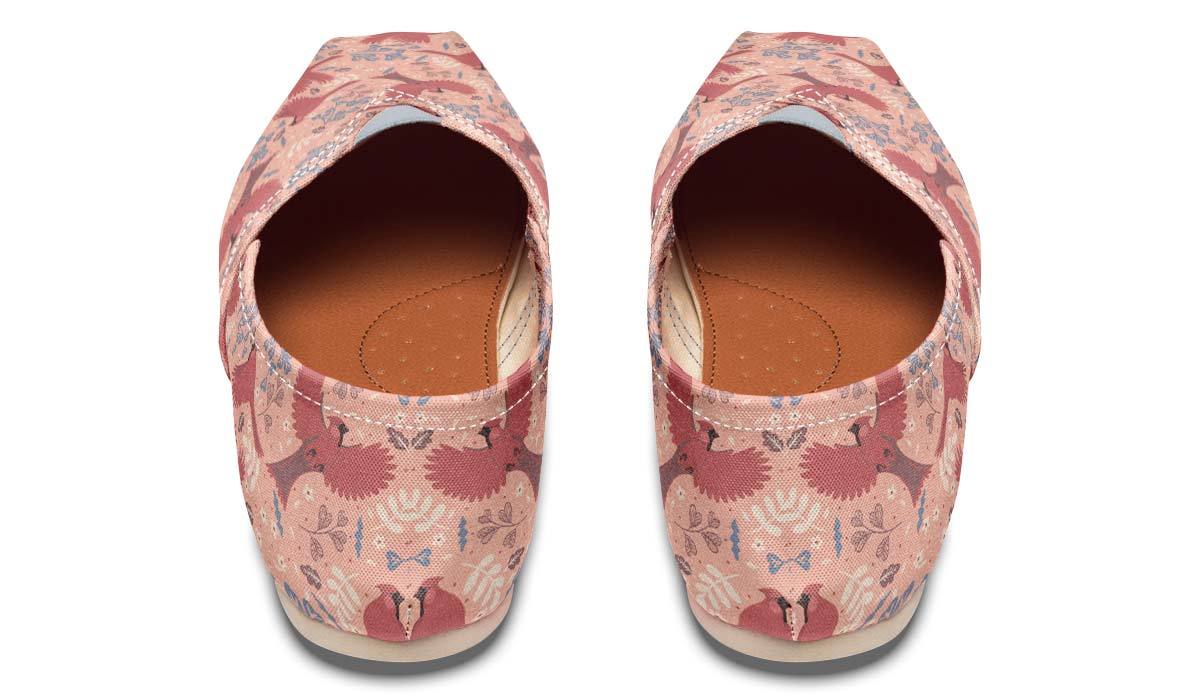 Red Cardinals Pattern Casual Shoes