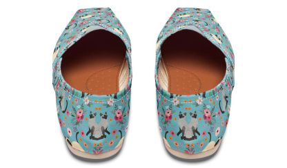 Siamese Cat Flower Casual Shoes