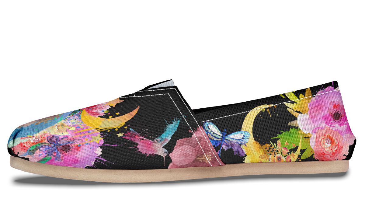 Watercolor Cat Oriental Casual Shoes