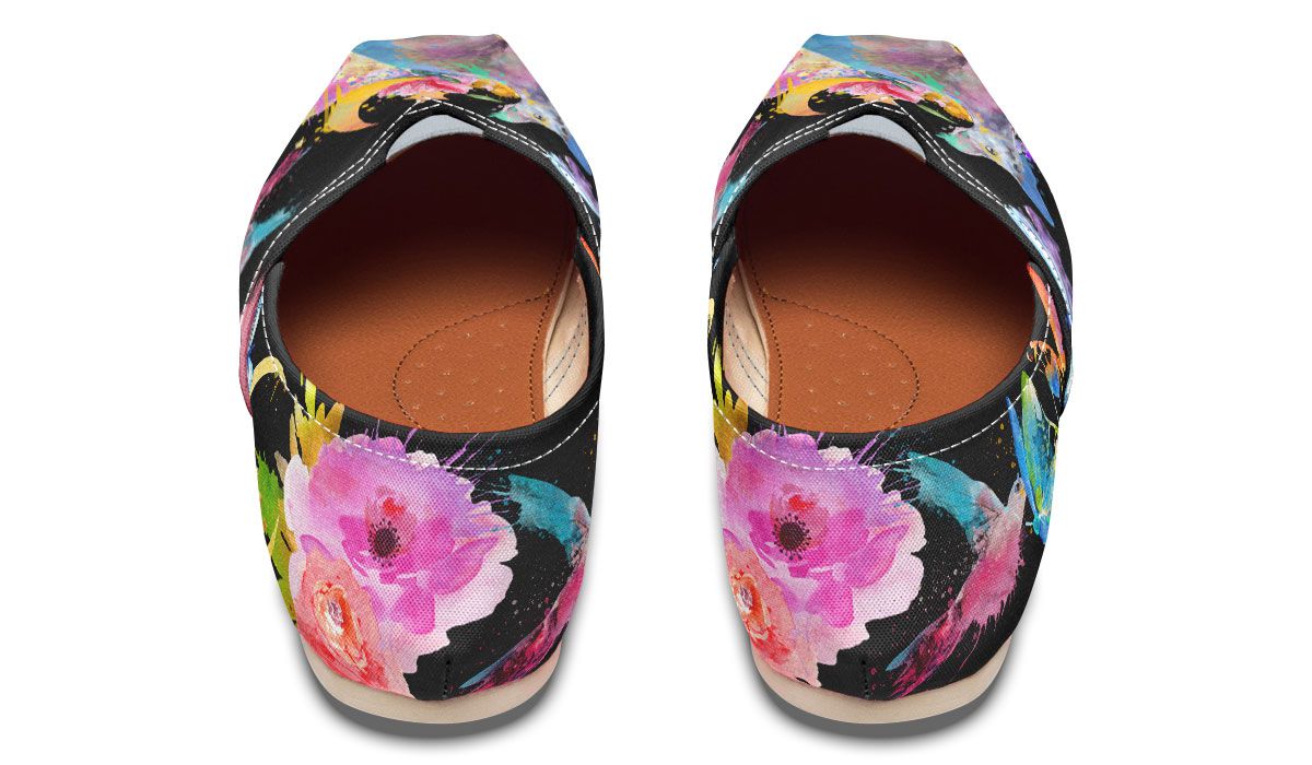 Watercolor Cat Oriental Casual Shoes